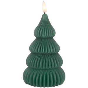 Clayre & Eef Lumânare LED Brad de Crăciun 8x17...