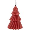 Clayre & Eef 6CA0005 Kerze mit LED Ø 8x13 cm Weihnachtsbaum