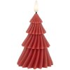 Clayre & Eef 6CA0005 Kerze mit LED Ø 8x13 cm Weihnachtsbaum