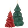 Clayre & Eef 6CA0005 Kerze mit LED Ø 8x13 cm Weihnachtsbaum