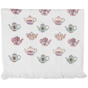 Clayre & Eef CT035 Gästetuch 40x66 cm Weiß...