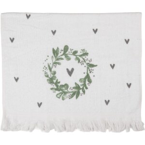 Clayre & Eef CTLNL Gästetuch 40x66 cm Weiß...