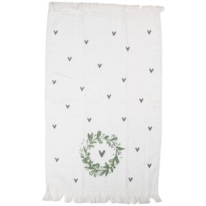 Clayre & Eef CTLNL Gästetuch 40x66 cm Weiß...