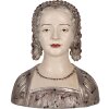 Clayre & Eef 6PR5548 Bust Decorativ Femeie Bej-Maro 27x15x30 cm