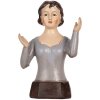 Bust Decorativ Frau 12x9x20 cm Clayre & Eef Bej/Gri