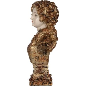 Clayre & Eef Bust Decorativ Femeie Bej-Maro 18x12x30 cm