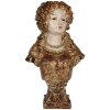 Clayre & Eef Bust Decorativ Femeie Bej-Maro 18x12x30 cm