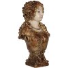 Clayre & Eef Bust Decorativ Femeie Bej-Maro 18x12x30 cm