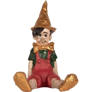 Clayre & Eef 6PR5573 Pinocchio 13x13x19 cm beige-rot