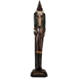 Clayre & Eef Cocoș Decorațiune 7x7x31 cm Verde Roșu