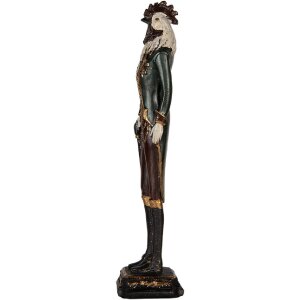 Clayre & Eef Cocoș Decorațiune 7x7x31 cm Verde Roșu