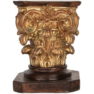 Clayre & Eef 6PR5581 Sockel 12x12x16 cm Braun-Gold