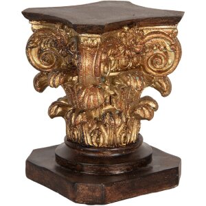 Clayre & Eef 6PR5581 Suport Decorativ 12x12x16 cm Maro-Auriu