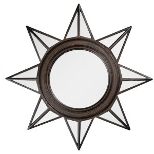 Clayre & Eef Oglindă Decorativă Ø 27 cm Braun