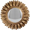 Clayre & Eef Oglindă Decorativă Ø 20 cm Auriu