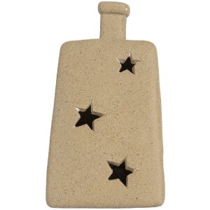 Clayre & Eef 6CE2174M Dekoration Haus mit LED 15x10x21 cm Beige