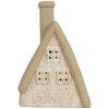 Clayre & Eef 6CE2174M Dekoration Haus mit LED 15x10x21 cm Beige
