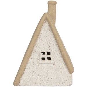 Clayre & Eef 6CE2174S Casă Decorativă cu LED 9x7x13 cm Bej