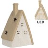 Clayre & Eef 6CE2174S Casă Decorativă cu LED 9x7x13 cm Bej