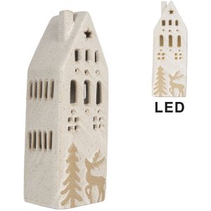 Clayre & Eef Decorațiune Casă cu LED 9x7x24 cm
