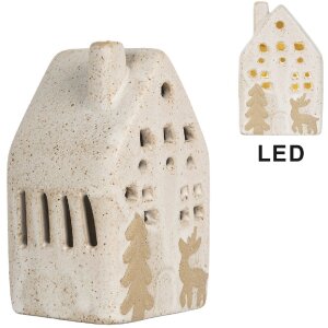 Clayre & Eef Casă Decorativă cu LED 6x5x10 cm