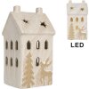 Clayre & Eef 6CE2176L Dekoration Haus mit LED 10x9x18 cm