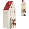 Clayre & Eef 6CE2177L Dekoration Haus mit LED 7x6x19 cm
