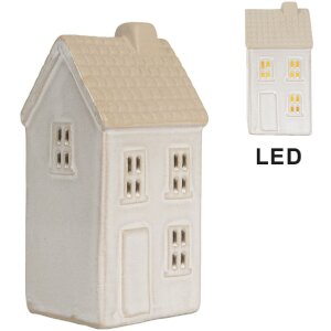 Clayre & Eef 6CE2181 Dekoration Haus mit LED 6x5x11 cm