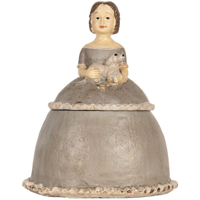 Clayre & Eef 6PR5547 Dekoration Frau 19x16x22 cm Beige/Grau