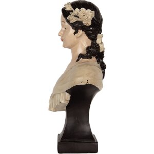 Clayre & Eef 6PR5550 Dekoration Büste Frau 18x12x31 cm Beige/Braun