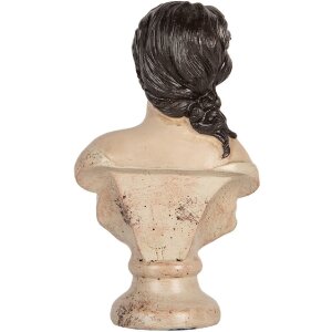 Clayre & Eef 6PR5553 Dekoration Büste Frau 12x8x20 cm Beige-Braun