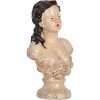 Clayre & Eef 6PR5553 Dekoration Büste Frau 12x8x20 cm Beige-Braun
