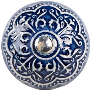 Clayre & Eef 66272 - Mâner Ușă Ceramică Bleu...