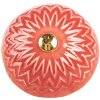 Clayre & Eef 66273 Türknopf rot-beige Ø 4x3 cm