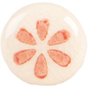 Clayre & Eef 66275O Türknopf Beige-Orange 3x3 cm Keramik Landhausstil