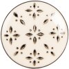 Clayre & Eef Buton Ușă Ceramic Ø 4x3 cm Bej-Negru