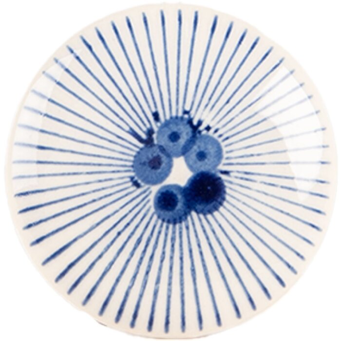 Clayre & Eef 66280 Türknopf Beige Blau Ø 4x3 cm Keramik