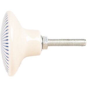 Clayre & Eef 66280 Türknopf Beige Blau Ø 4x3 cm Keramik
