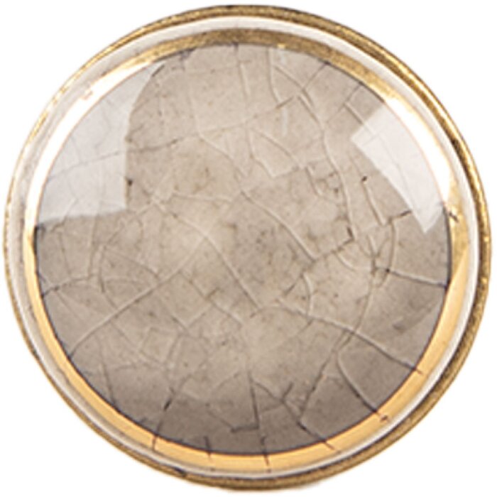 Clayre & Eef 66281G Mâner Ușă Ø 3x3 cm, H S3 cm Gri-Auriu