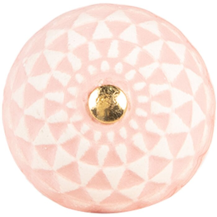 Clayre & Eef 66282 Türknopf Ø 4x3 cm rosa-beige