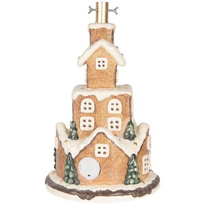 Clayre & Eef 5MG0093 Weihnachtsbaumständer Ø 35x57 cm Braun und Weiß