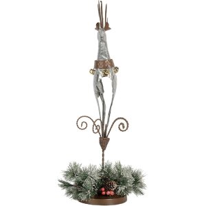 Clayre & Eef 5Y1297 Ren 24x24x68 cm Gri, Decorațiune Crăciun