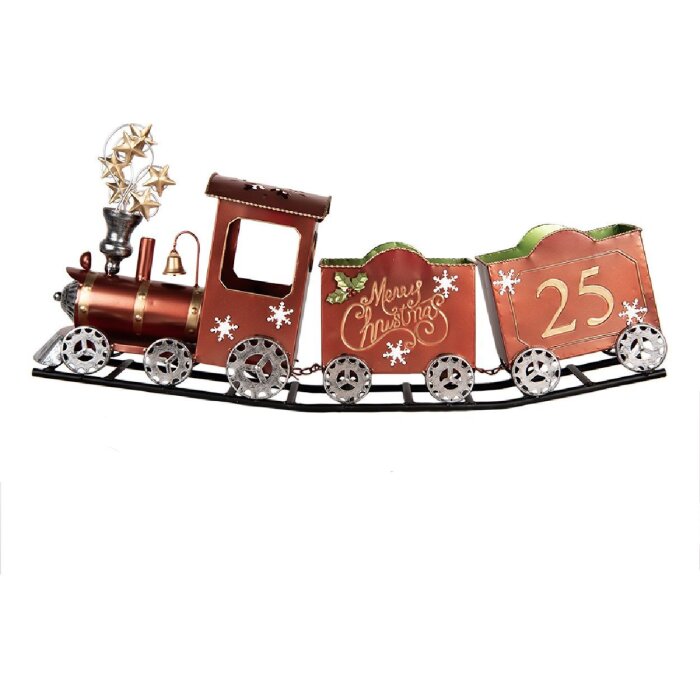 Clayre & Eef Decorațiune Tren 79x15x37 cm Roșu