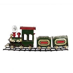 Clayre & Eef Decorațiune Tren Verde 77x15x31 cm