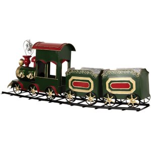 Clayre & Eef Decorațiune Tren Verde 77x15x31 cm