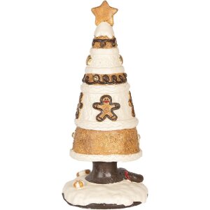Clayre & Eef 6MG0145 Dekoration Weihnachtsbaum Braun Beige Ø 24x51 cm