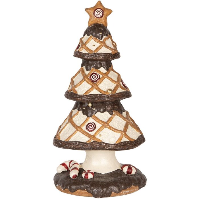 Clayre & Eef 6MG0146 Dekoration Weihnachtsbaum Ø 22x43 cm Braun und Beige