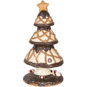 Clayre & Eef 6MG0146 Dekoration Weihnachtsbaum Ø 22x43 cm Braun und Beige