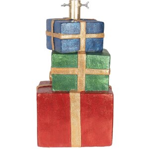 Clayre & Eef 6MG0149 Weihnachtsbaumständer 25x28x48 cm Rot-Goldfarbig