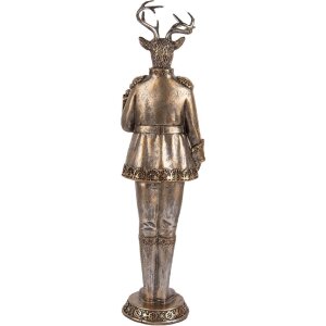 Clayre & Eef Decorațiune Ren Auriu 11x10x38 cm